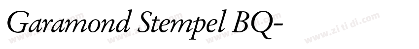 Garamond Stempel BQ字体转换
